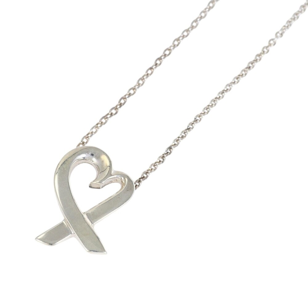Tiffany & Co. Loving Heart Silver Necklace, Total Weight 2.3g, 42cm, Like New...